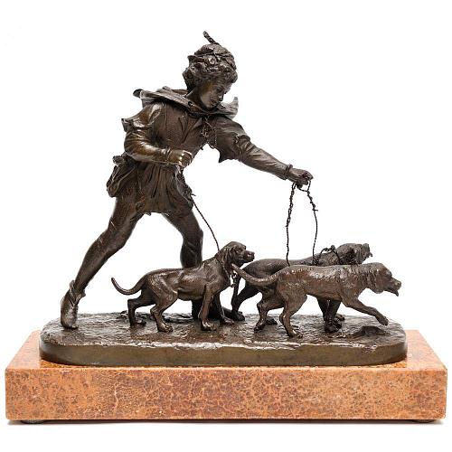 Статуэтка "Охотник с собаками"