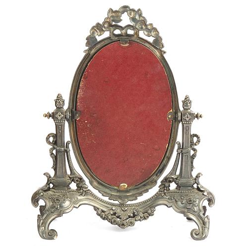 Зеркало настольное "Банты и цветочные гирлянды"