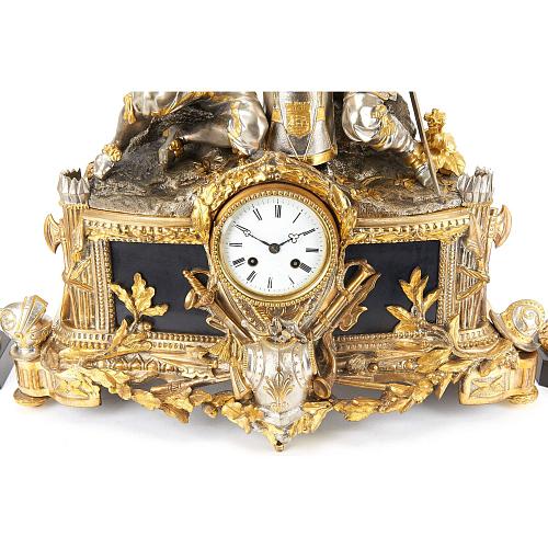 Часовой, каминный гарнитур "Воины играющие в кости"