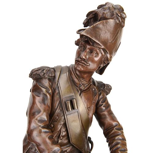 Парные скульптуры кабинетные «Перед битвой, волонтер 1792» и «После битвы, Гренадер 1792».