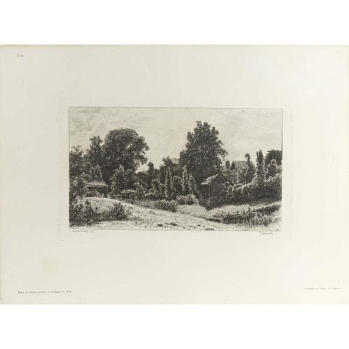 Офорт И.И.Шишкина «Задворье» 1886