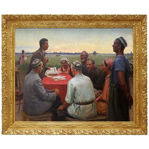 «Агитатор в поле». Мухамедов Сафо. 1958-й год.
