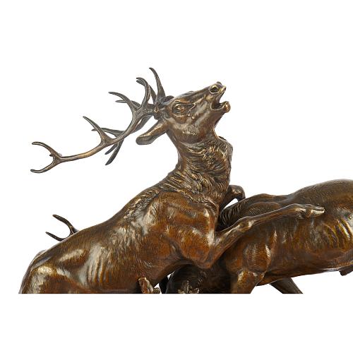 Скульптурная композиция «Схватка оленей» . Массон.