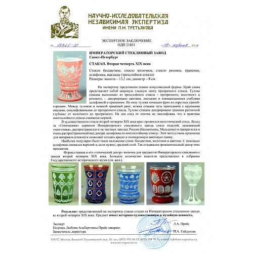 Экспертное заключение НИНЭ им. П.М. Третьякова.
