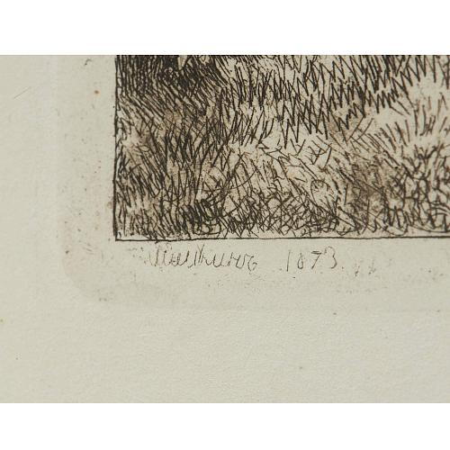 Офорт И.И.Шишкина «Лесные цветы» 1873