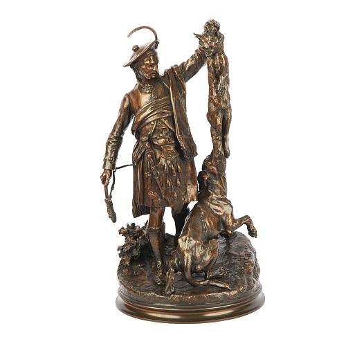 Скульптуры парные «Шотландские охотники». Мене.