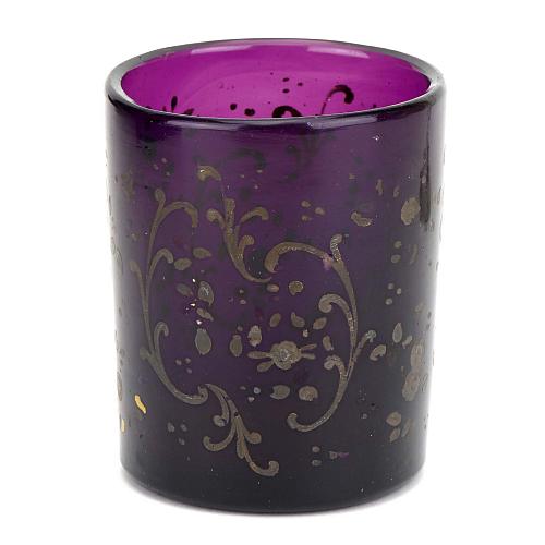 Стакан с цветочной росписью, Гусь Хрустальный.