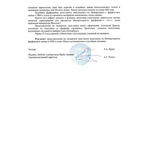Экспертное заключение НИНЭ им. П.М.Третьякова.