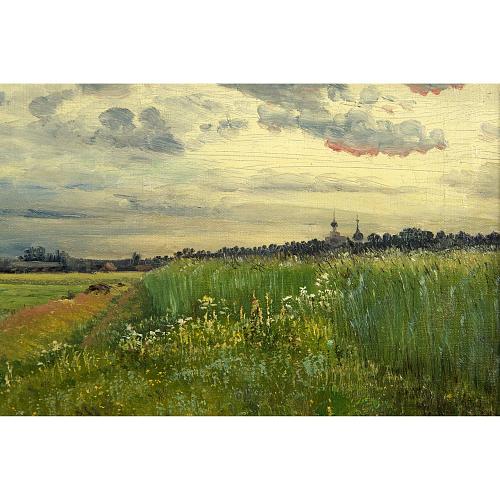 «Пейзаж с церковью». Маковский А. В.