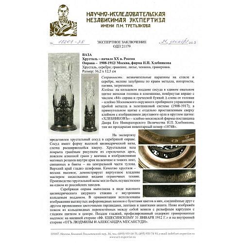 Экспертное заключение НИНЭ им. П.М. Третьякова.