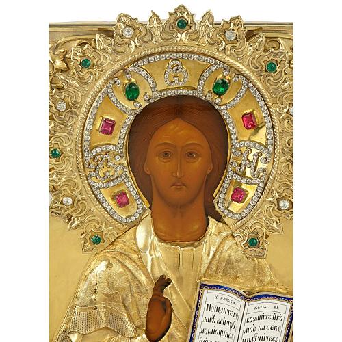 Икона Господь Вседержитель в окладе Мстёра