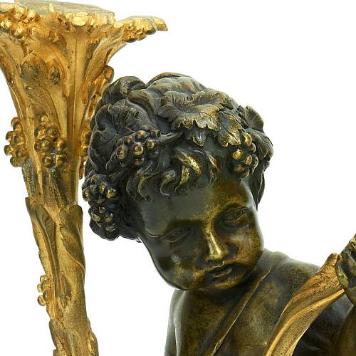 Подсвечники парные "Вакх и путто"