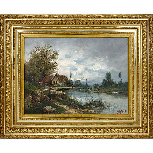 Б. Жан «Рыбак на реке»