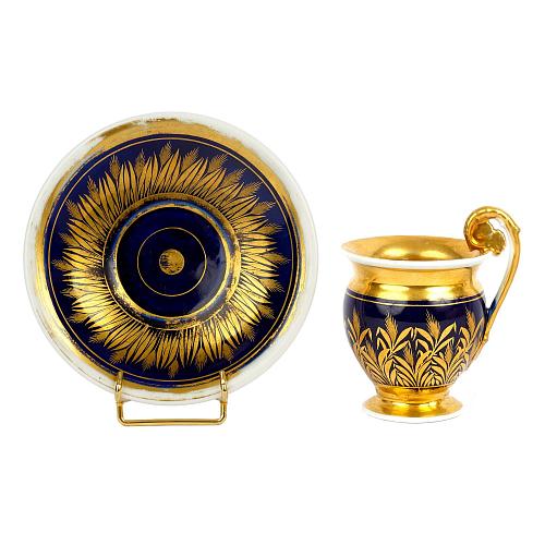 Чайная пара «Колосья». Фабрика Батенина.