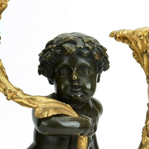 Подсвечники парные "Вакх и путто"