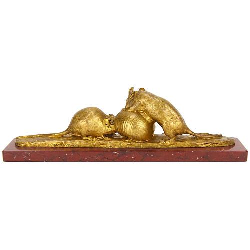 Пресс - папье "Две мыши и улитка"