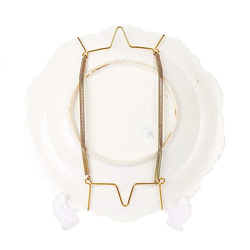 Тарелка "Букет с белым шиповником и маком"