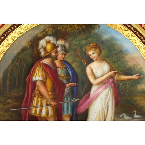 Ваза с живописным мифологическим сюжетом и женскими маскаронами на ручках