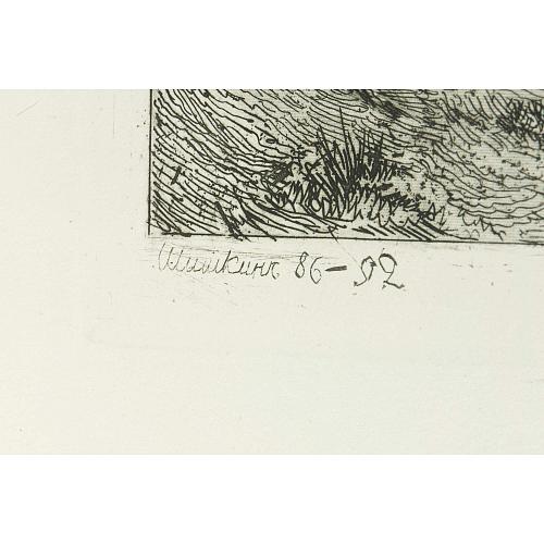 Офорт И.И.Шишкина «Дуб» 1886