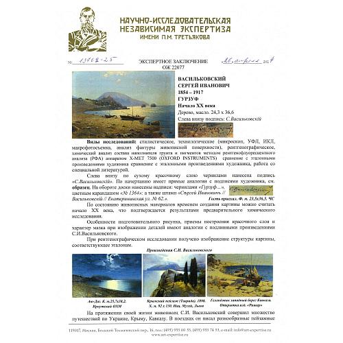 Экспертное заключение НИНЭ имени П. М. Третьякова.