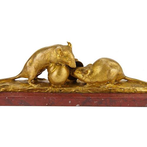 Пресс - папье "Две мыши и улитка"