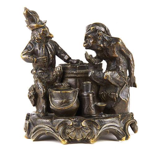 Чернильница "Игра в карты"