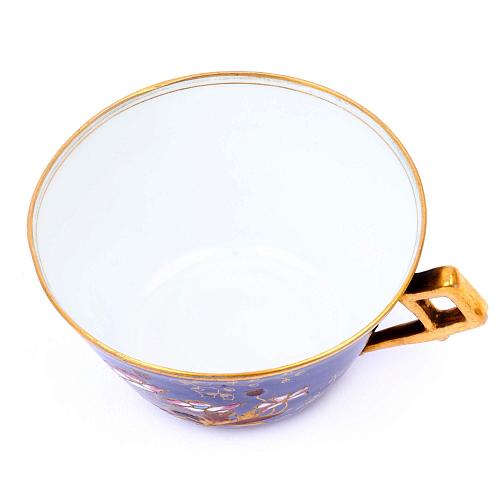 Чайная пара "Цветы на синем"