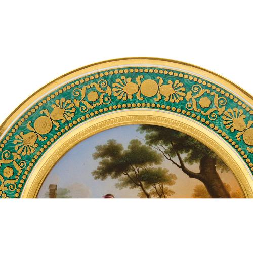 Тарелки парные со сценами народной жизни. ИФЗ.