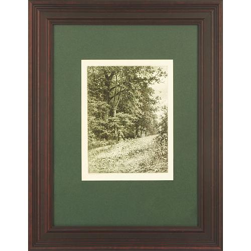 Офорт И.И.Шишкина «На лесной меже» 1878