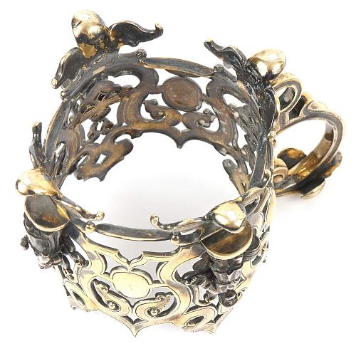 Подстаканник крышкой и ложкой в «русском стиле». Сазиковь.