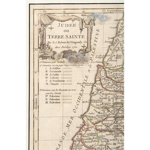Карта Иудеи. 1762-й год.