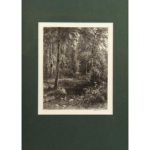 Офорт И.И.Шишкина «В Дубровнике» 1873