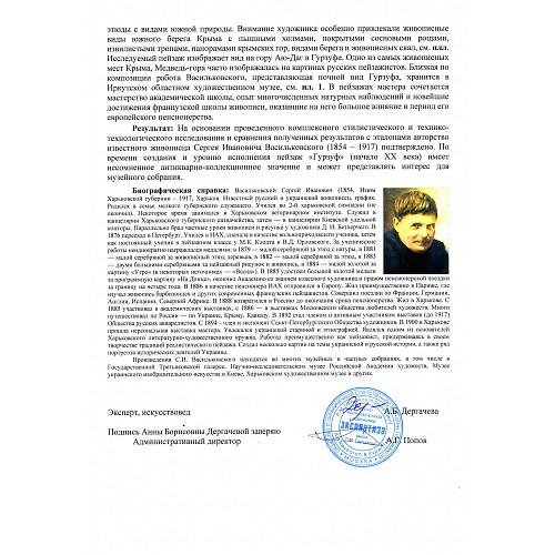 Экспертное заключение НИНЭ имени П. М. Третьякова.