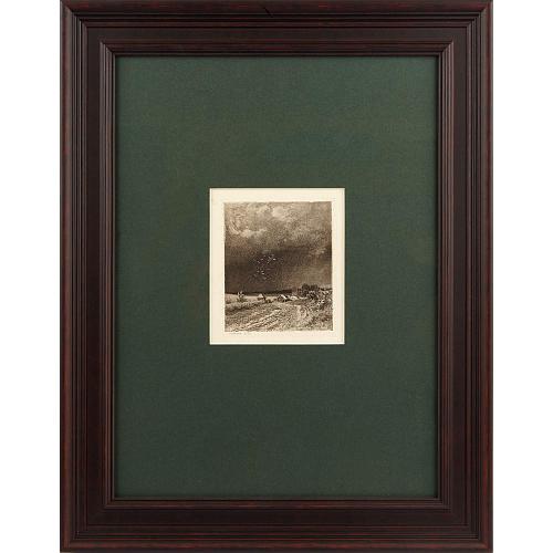 Офорт И.И.Шишкина «Перед грозой» 1873