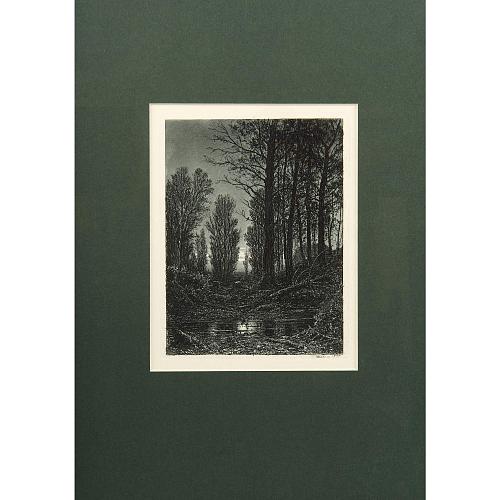 Офорт И.И.Шишкина «Зорька» 1876