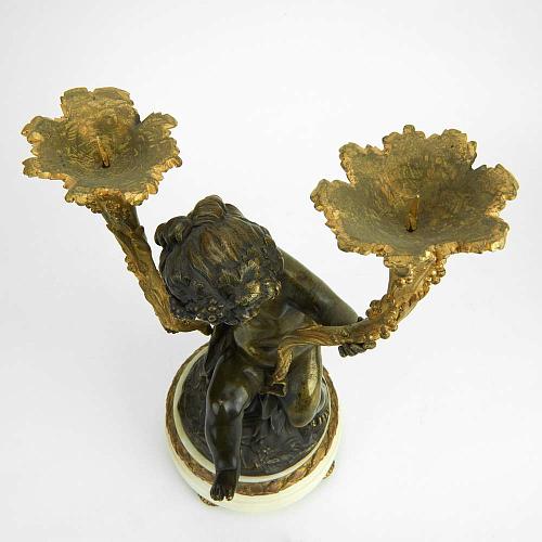 Подсвечники парные "Вакх и путто"