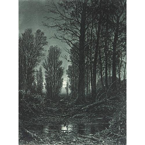 Офорт И.И.Шишкина «Зорька» 1876