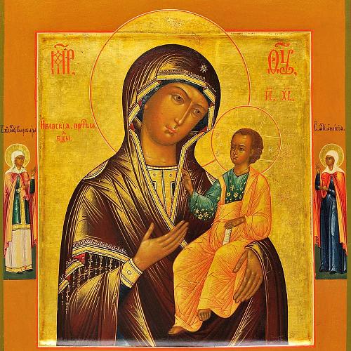 Икона "Богоматерь Иверская" с вм. Варварой и м. Анис".