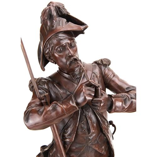 Парные скульптуры кабинетные «Перед битвой, волонтер 1792» и «После битвы, Гренадер 1792».