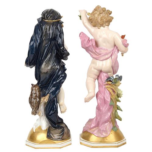 Парные скульптуры «День и Ночь». Мейссен.