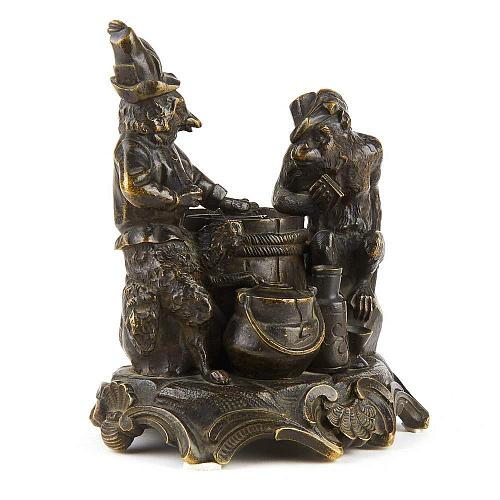 Чернильница "Игра в карты"