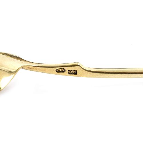 Подстаканник крышкой и ложкой в «русском стиле». Сазиковь.