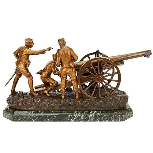 Скульптурная композиция "Зарядка пушки"