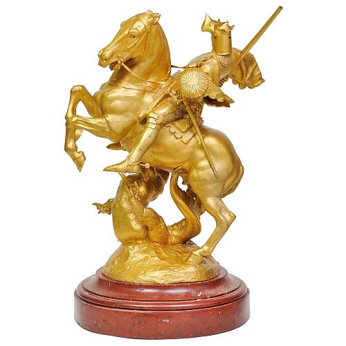 Скульптурная композиция "Святой Георгий и дракон"