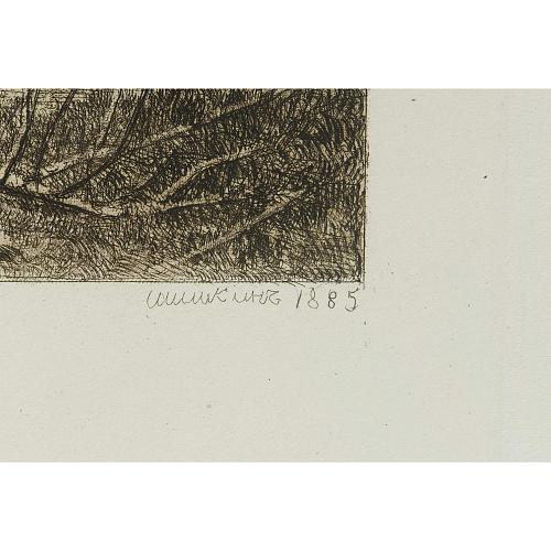 Офорт И.И.Шишкина «Затишье» 1885