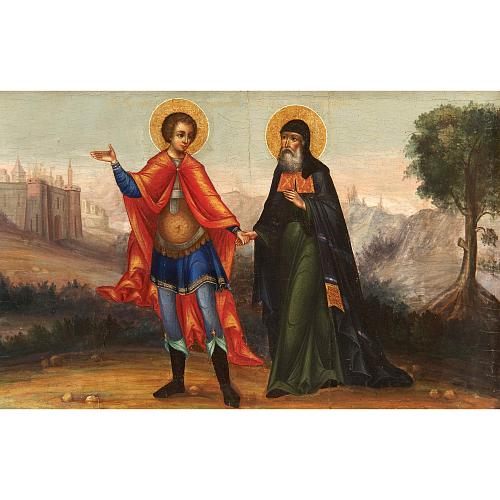 Икона «Чудо святого Димитрия Солунского о епископе Киприане». Палех.