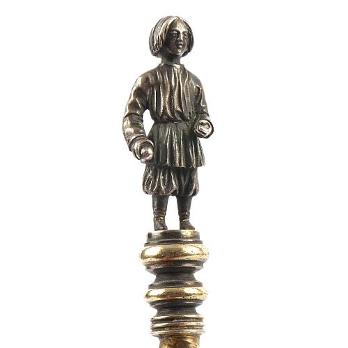 Подстаканник крышкой и ложкой в «русском стиле». Сазиковь.