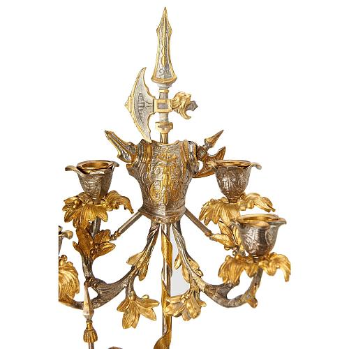 Часовой, каминный гарнитур "Воины играющие в кости"