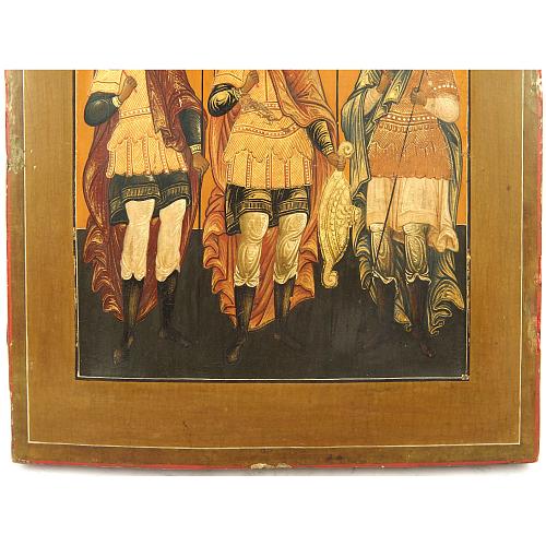 Икона «Святые воины-великомученики Никита, Георгий и Артемий»