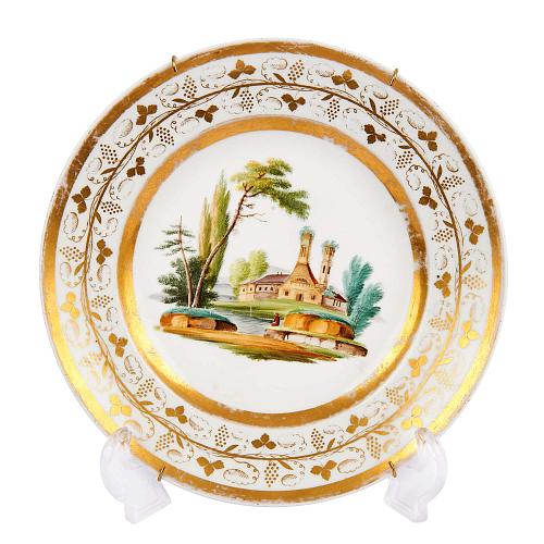 Тарелка с архитектурным видом. Попов